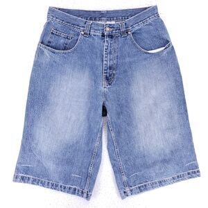 Banana Jack Jean Shorts Denim Cotton Mens SZ 34 Blue VTG Carpenter 90s Baggy Y2K